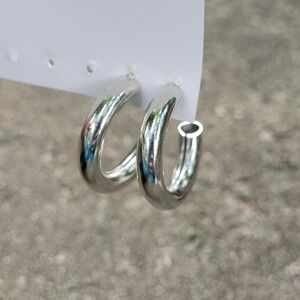 2 for $14! Silver Hoop Earrings NWOT